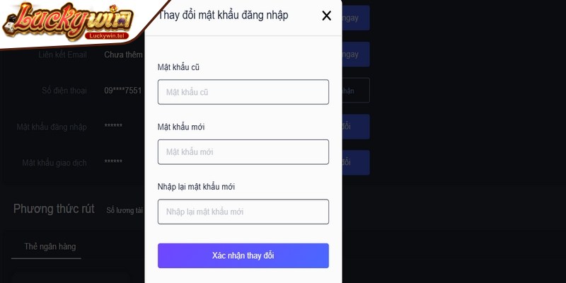 Phương pháp bảo vệ tài khoản Luckywin